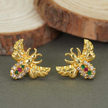 Gold-Plated Delight AD Diamond Earrings