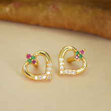 Designer Brass AD Diamond Studs Earring For Women