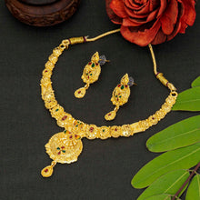 Stylish and Trendy Gold Plated Jewellery Set For Women and Girls With Earrings