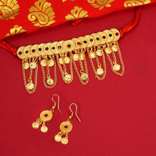 Designer and Stylish Gold Plated Necklace Chain Set For Women and Girls