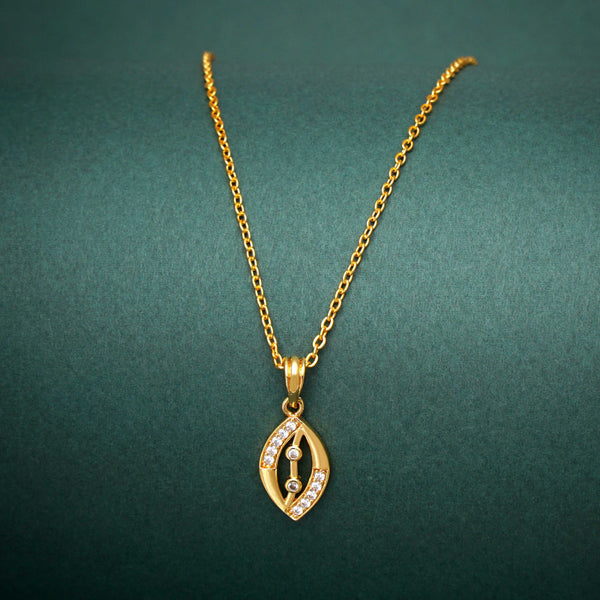 Daily Wear Stylish 22K Gold Plated necklace Chain Pendent For Women and Girls