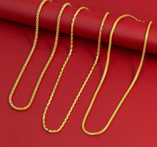 Regular Wear Stylish Gold Plated Necklace Chain For Women and Girls