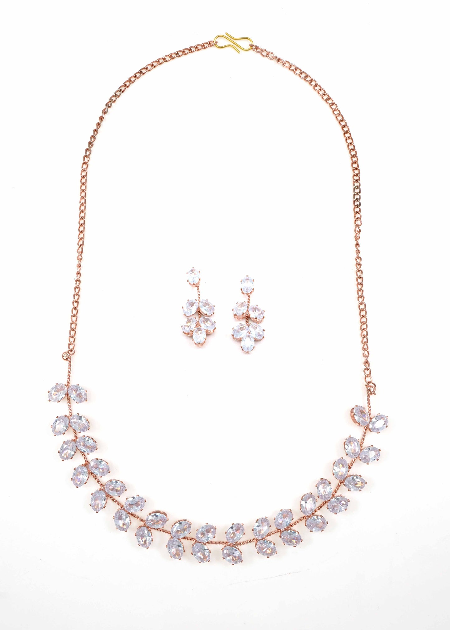 Elegance Ad Diamond Studs Necklace Set For Women and Girls By Ramdev Art Fashion Jewellery