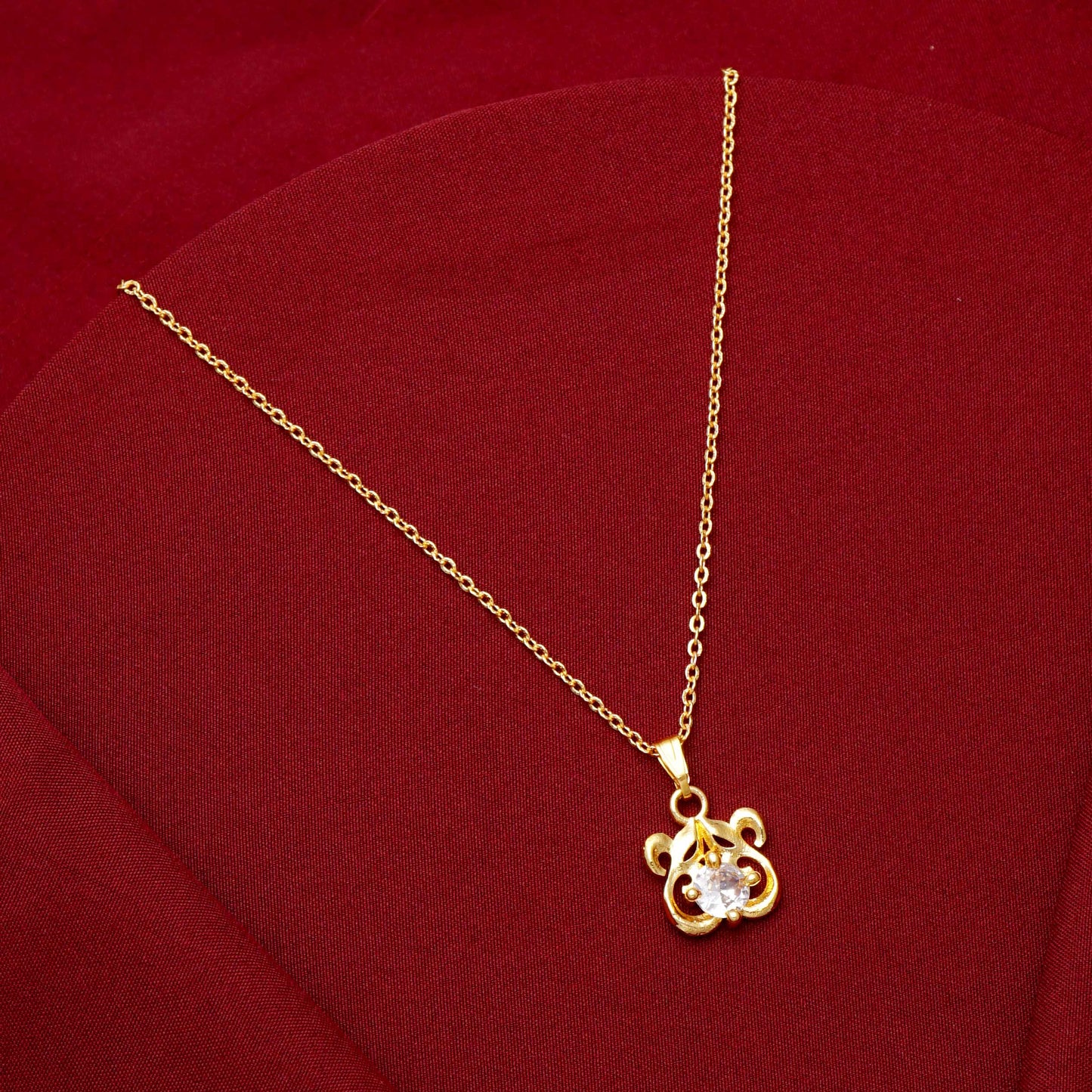 God Sikh Khanda Chain Pendant (Pendant with Chain) for Men & Women Pure Gold Plated Punjabi Symbol Chain Locket