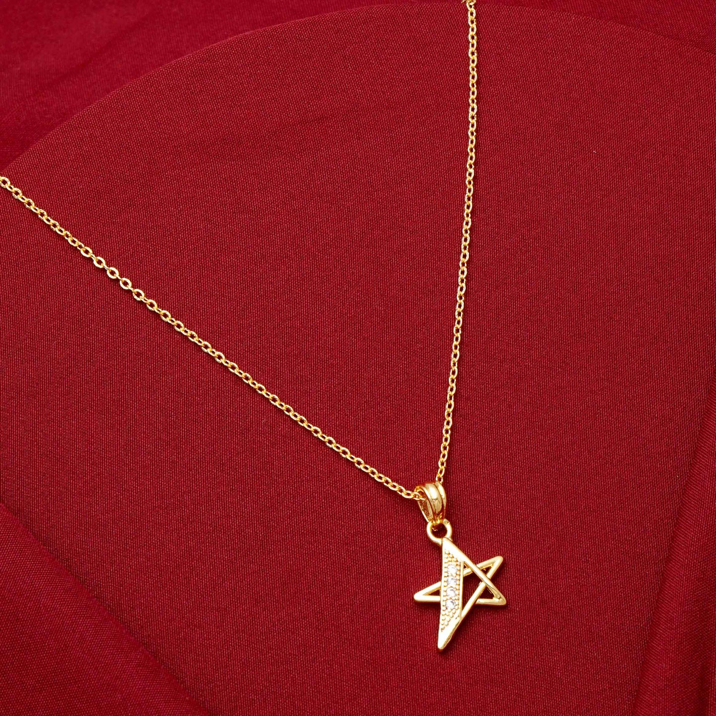 Butterfly Star and Heart shape Gold Chain Pendant For Girls and Women