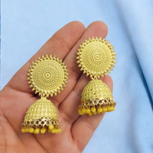 Yellow Gold Plated Jhumki Earrings for Women and Girls