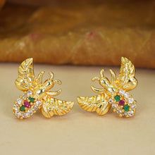 Gold-Plated Delight AD Diamond Earrings