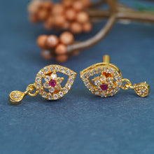 Stylish AD Diamond Gold-Plated Studs For Women and Girls