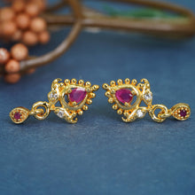 Fashion Forward AD Diamond Gold-Plated Earrings