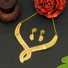 Stylish and Charming Gold Plated Necklace Set For Women and Girls