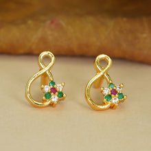 Classy Gold-Plated AD Diamond Earrings