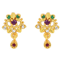 Designer Shine Gold-Plated AD Diamond Studs For Women and Girls