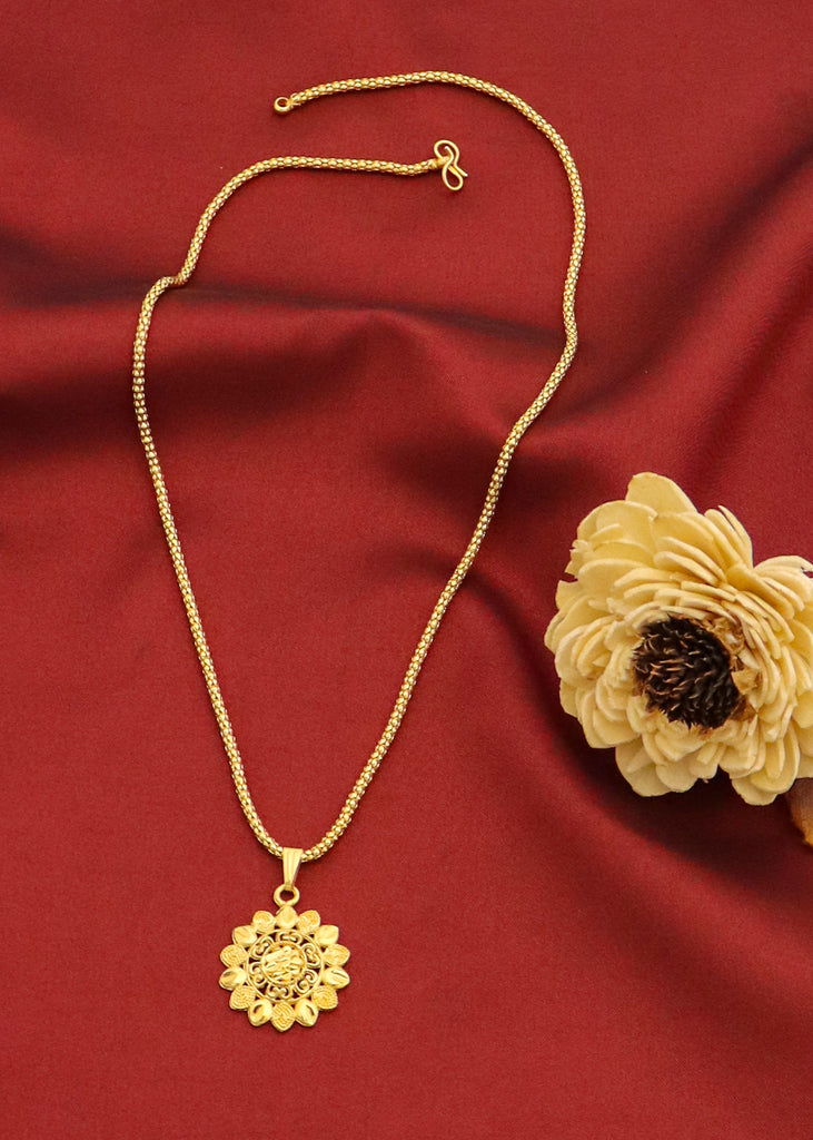 Daily Wear 22K Gold Plated Necklace Chain Pendant For Women and