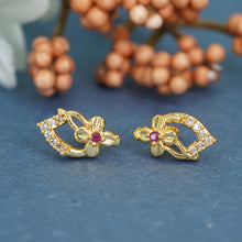 Fashion-Forward Gold-Plated AD Diamond Studs For Women