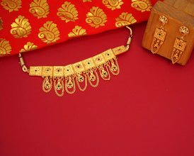 Traditional and Stylish Brass Gold Plated Jewellery Set For Women and Girls