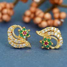 Classy Gold-Plated AD Diamond Earrings