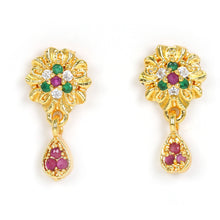 Glamorous Golden AD Diamond Studs For Women and Girls