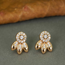 Everyday Wear Rose Gold American Diamond Stud Earrings for Women