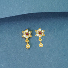 Glam Gold-Plated AD Diamond Studs Earrings For Women