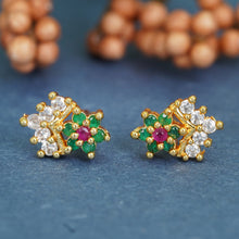 Gold-Plated AD Diamond Fashion Studs Earrings For Women