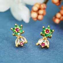 Stunning AD Diamond Gold-Plated Studs For Women and Girls