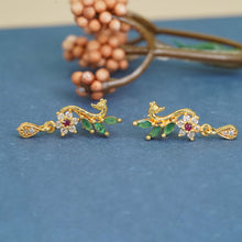 Stunning AD Diamond Gold-Plated Studs