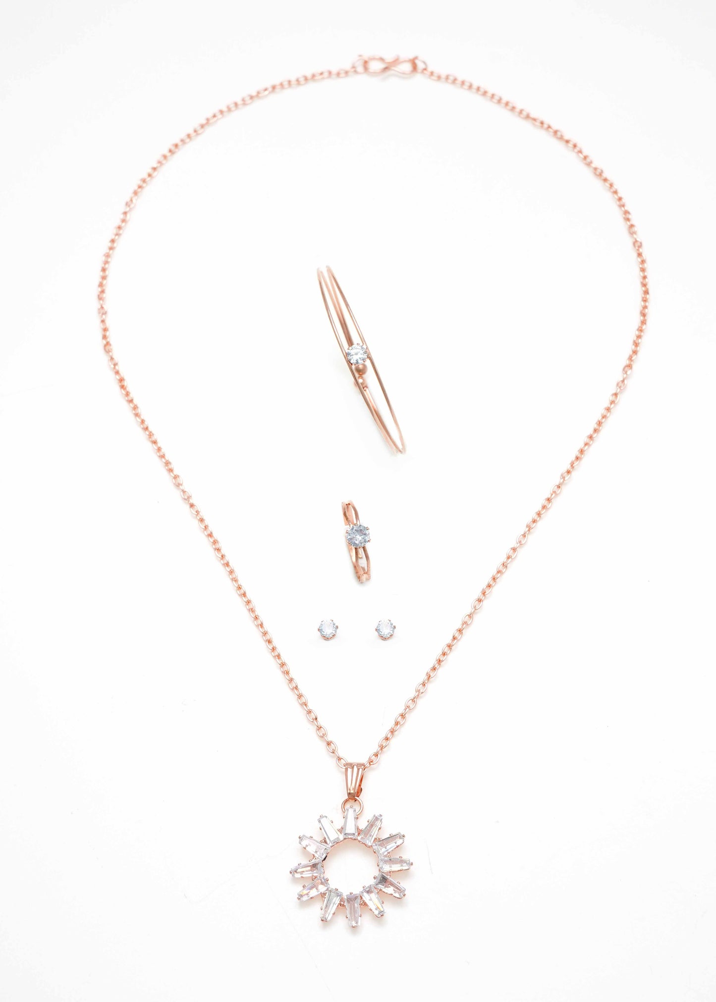 Stylish Ad Diamond Studs Necklace Set For Women and Girls By Ramdev Art Fashion Jewellery