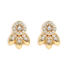 Everyday Wear Rose Gold American Diamond Stud Earrings for Women