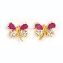 Charming Gold-Plated AD Diamond Earrings For Women