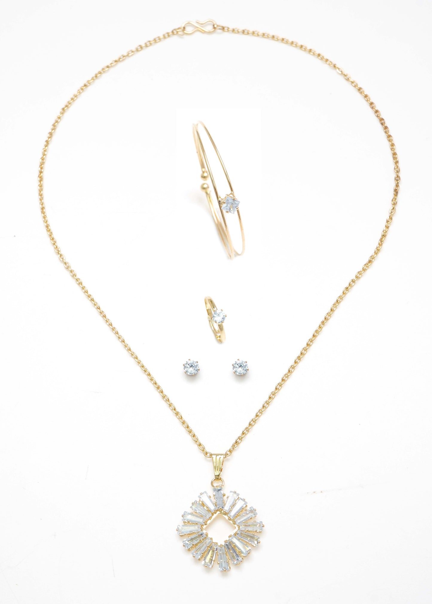 Elegant Ad Diamond Studs Necklace Set For Women and Girls By Ramdev Art Fashion Jewellery