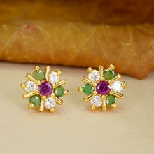 Stunning AD Diamond Studs - Gold Plated