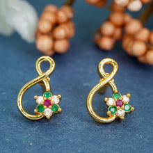 Classy Gold-Plated AD Diamond Earrings