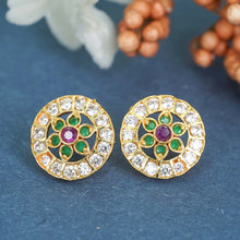 Fashion Forward AD Diamond Gold-Plated Earrings