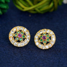 Fashion Forward AD Diamond Gold-Plated Earrings