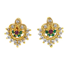 Stylish Glow Gold-Plated AD Diamond Studs For Women and Girls