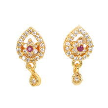 Stylish AD Diamond Gold-Plated Studs For Women and Girls