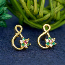 Classy Gold-Plated AD Diamond Earrings