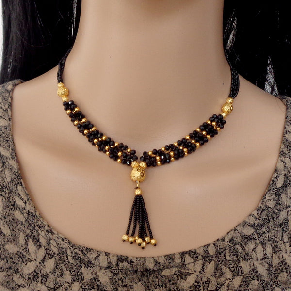 Stylish and Trendy Crystal Gold Plated Mangalsutra For Women and Girls