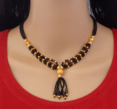 Frankie and Trendy Crystal Gold Plated Mangalsutra For Women and Girls