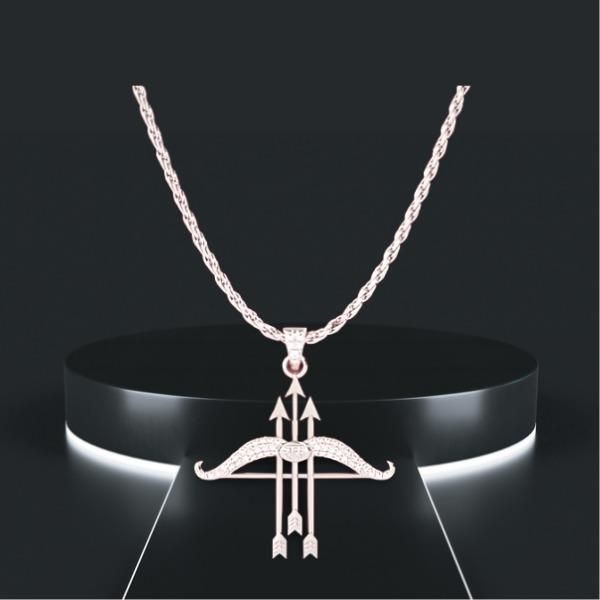 Ram Dhanush Silver Pendant Chain for Men