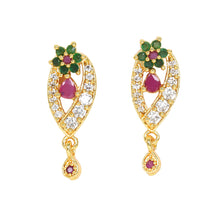 Fashion Forward AD Diamond Gold-Plated Earrings