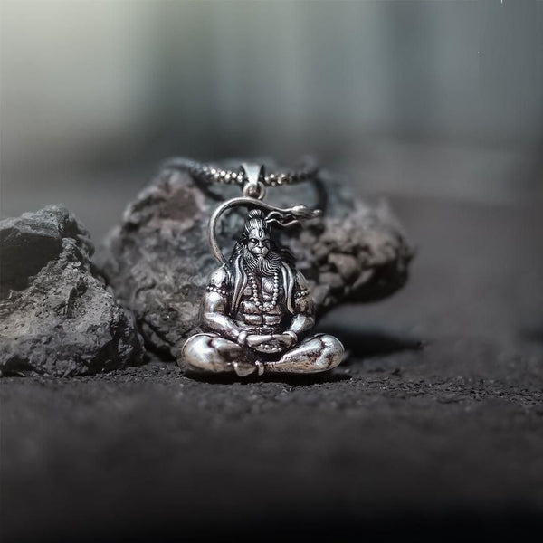 Hanuman Silver-Plated Chain with Locket