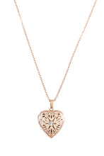 Rose Gold Heart Shape Necklace Chain For Women and Girls