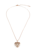 Rose Gold Heart Shape Necklace Chain For Women and Girls