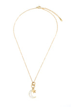 Trending Moon & Star Shape Pendant With Gold-Plated Chain for Women & Girls