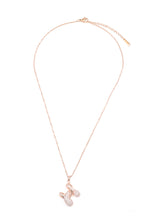 Charm in Rose: Zirconia Chain Pendent For Women and Girls