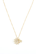 Charming Flower Shape Diamond Gold Plated Necklace For Women and Girls