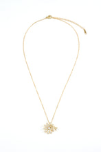 Charming Flower Shape Diamond Gold Plated Necklace For Women and Girls