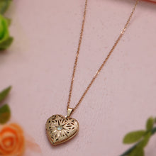 Rose Gold Heart Shape Necklace Chain For Women and Girls