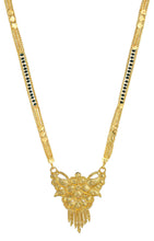 Traditional Long Brass Mangalsutra with 22K Gold Plating